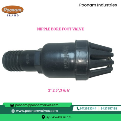 PP Nipple Bore Foot Valves