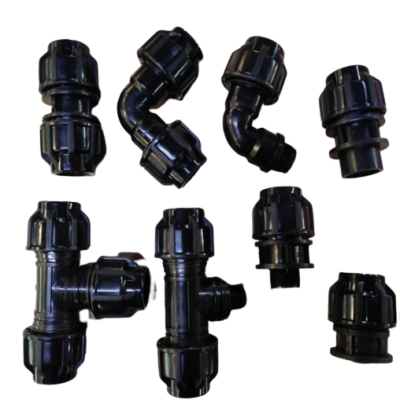 PP COMPRESSORE PIPE FITTING FOR HDPE PIPE
